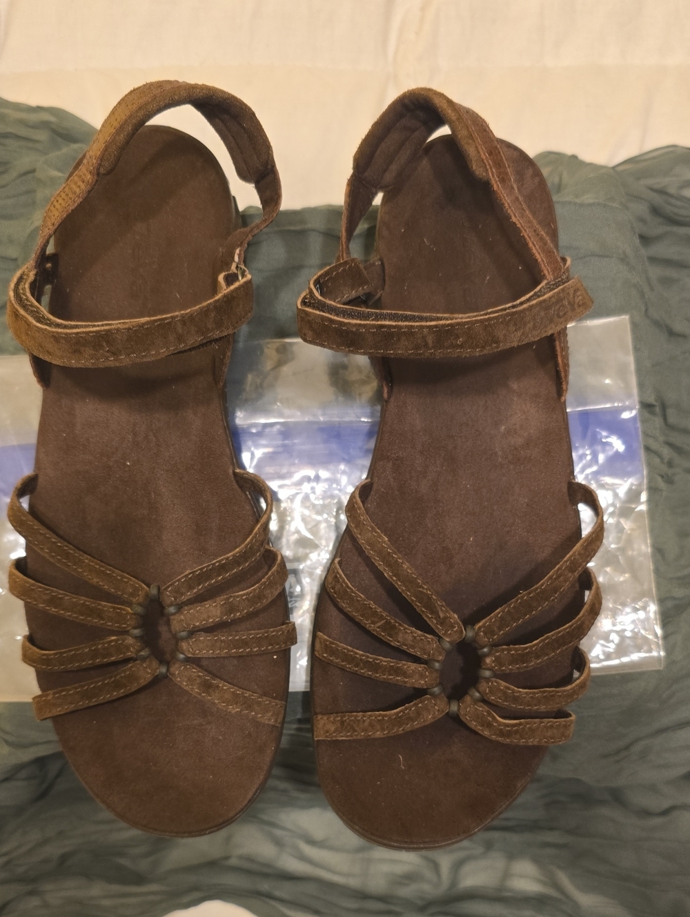 Teva Women's Brown Strappy Suede Sandals